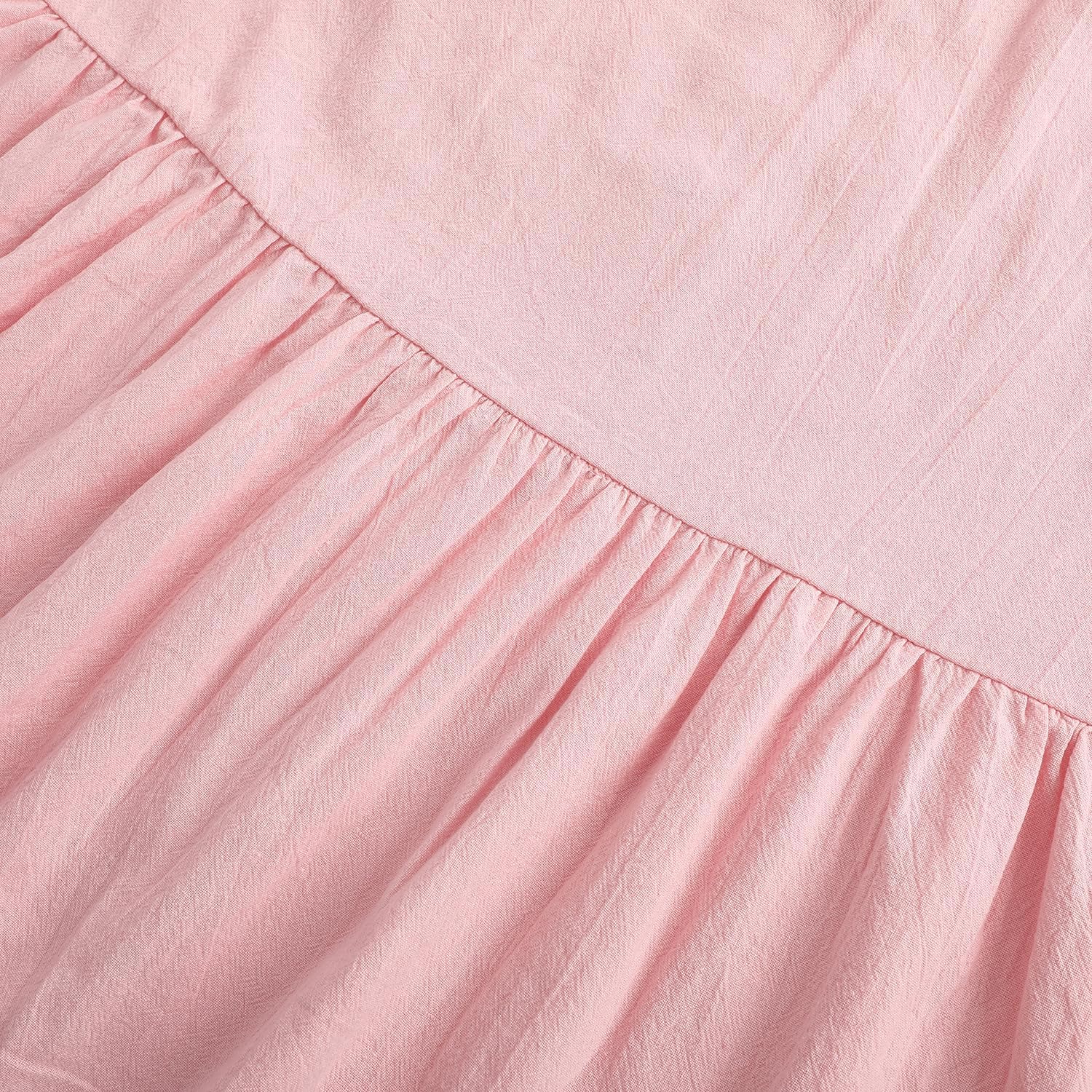 Girls Maxi Skirts Button Front High Waisted Long Skirt with Belt Ruffled Skirts with Pocke - Image 6