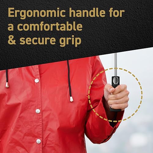 Miniatura 8 de EEZ-Y Sombrilla de golf grande de 58 pulgadas, doble toldo fuerte al viento, resistente al viento, resistente y de gran tamaño, pero plegable en