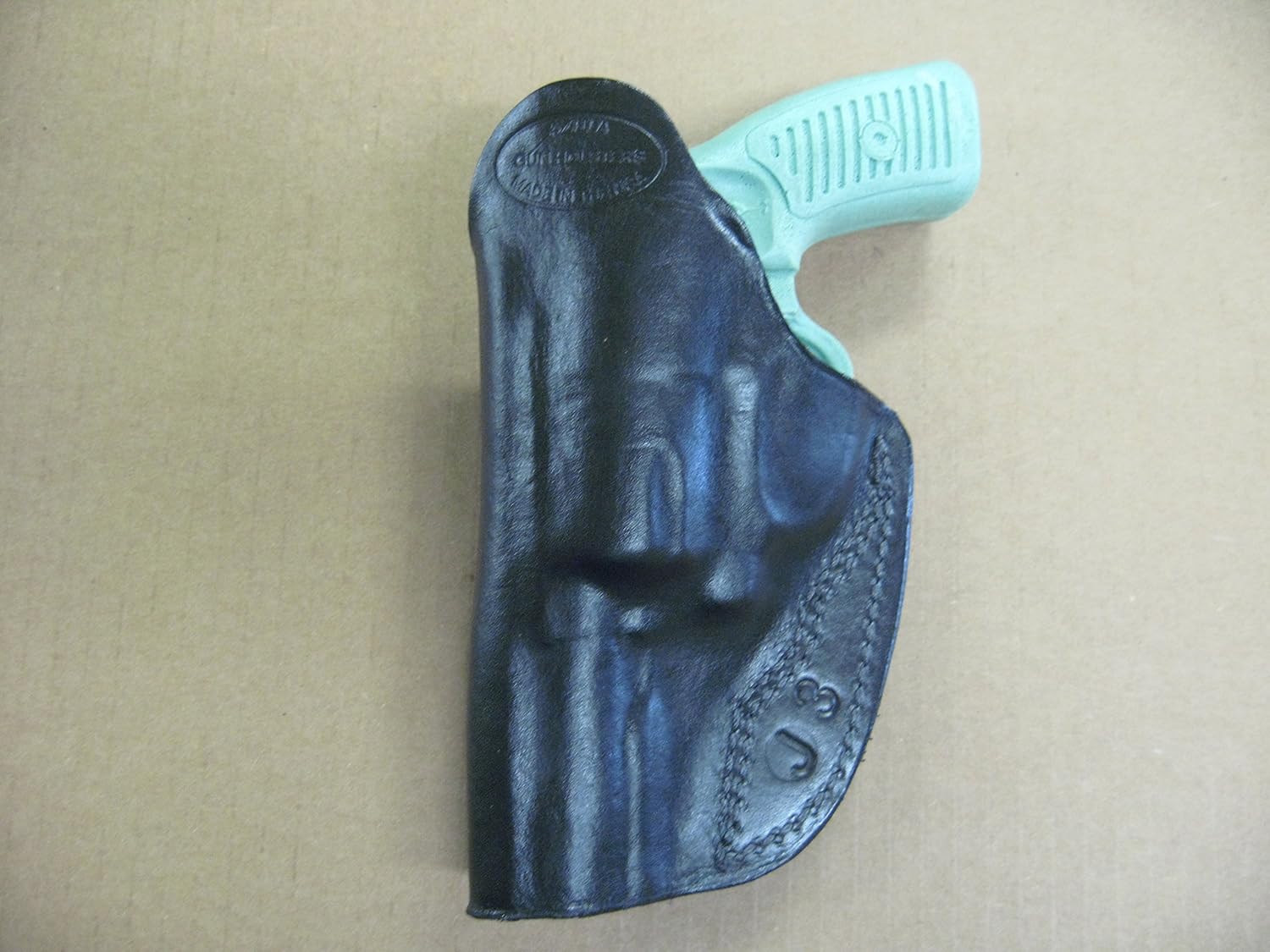 Azula Gun Holsters Charter Arms Bulldog 3" IWB Leather in The Waistband Concealed Carry Holster Black RH