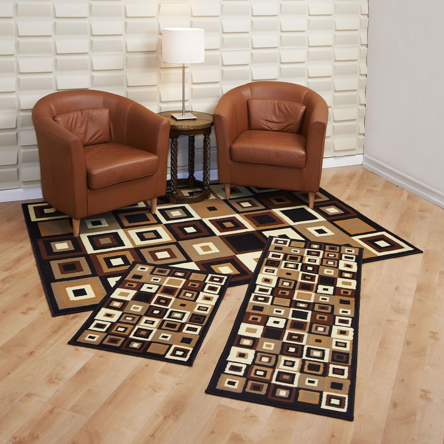 Amazon.com: Achim Home Furnishings Capri 3-Piece Rug Set, Southwest ...