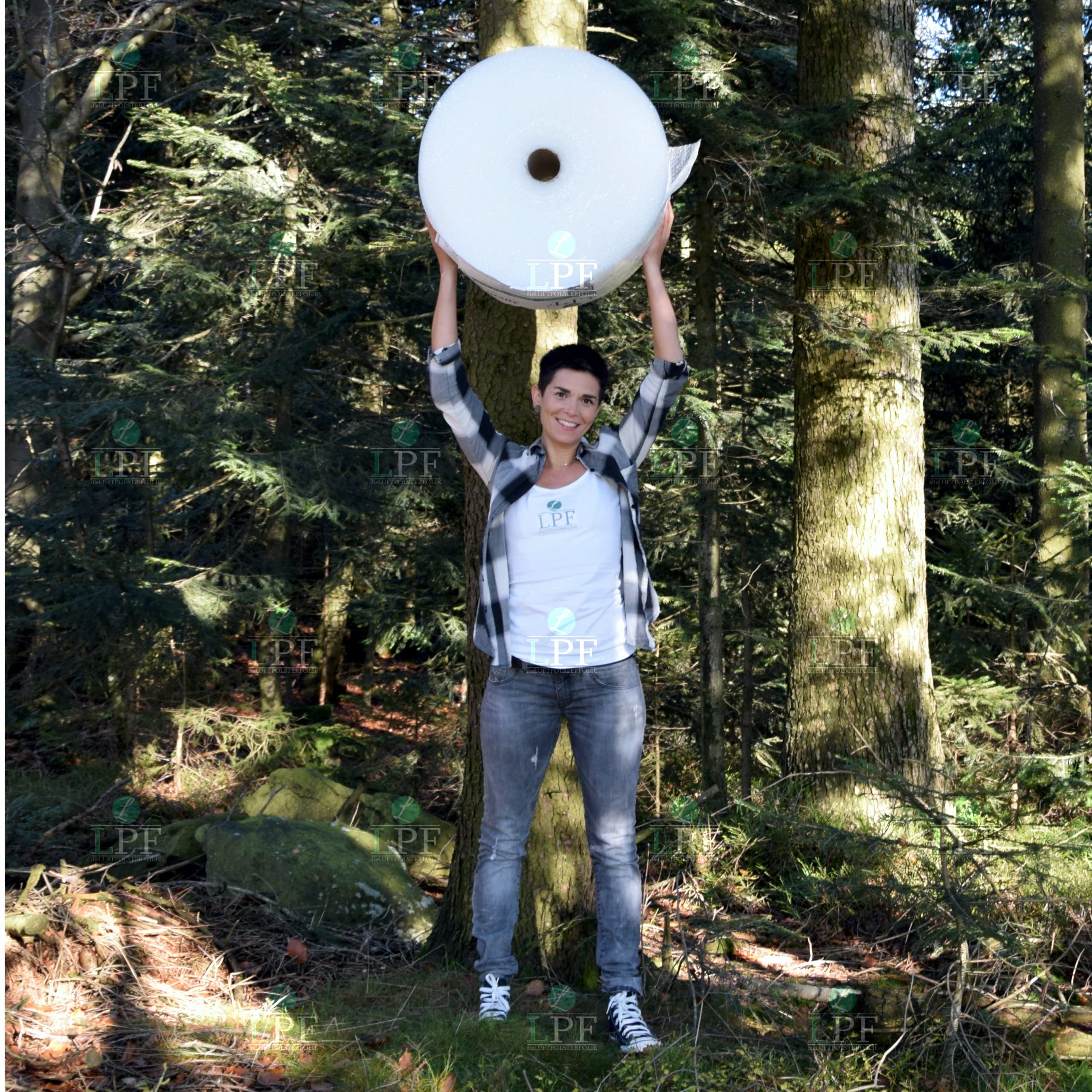 NefLaca Luchtkussenfolie, 30 cm x 4,5 m, noppenfolie, luchtfolie om in te pakken, knalfolie, bekledingsmateriaal, vulmateriaal voor dozen, verpakkingsvulling voor breekbare producten (1 rol