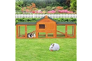 COZIWOW 82” Extra Large Outdoor Rabbit Hutch for Comfortable Bunny Living