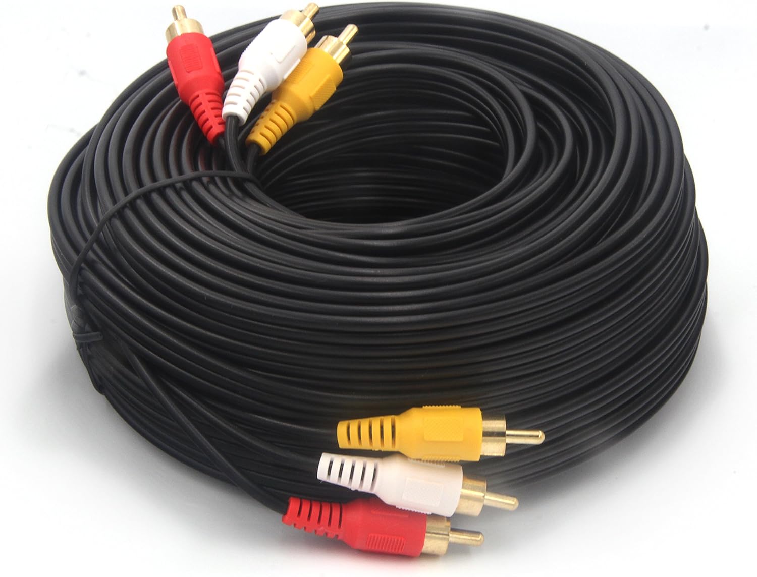 Best Promo Audio Video Cable,Composite Cord 100 ft RCA to RCA M/Mx3,AV Cable for TV,DVD,VCD etd.