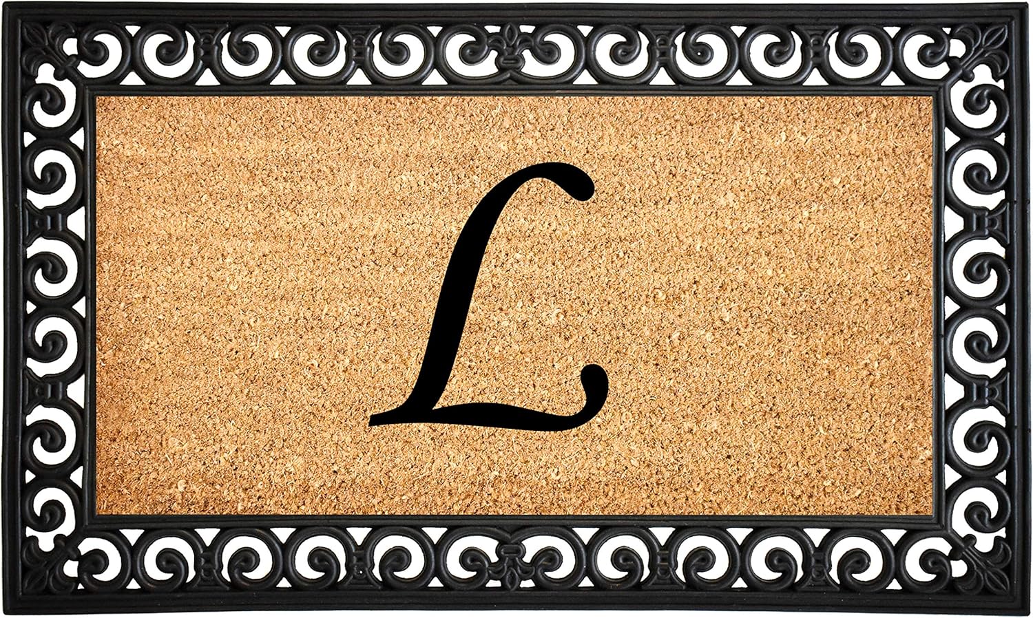 Calloway Mills 104131830 Gabriel Monogram Doormat, 18" x 30" (Letter L)
