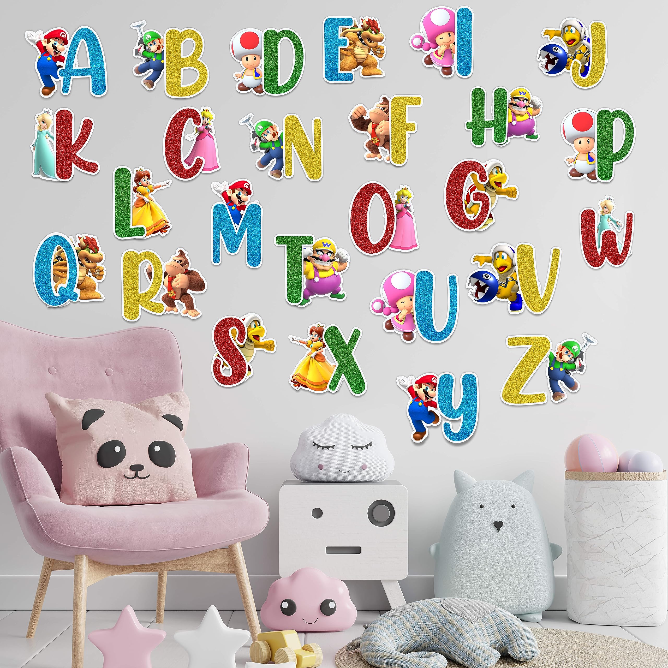 Seyal® Supr Mario Alphabets Wall Sticker