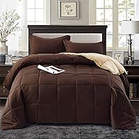 Vista 18 de HIG - Edredón reversible y ligero, inserto de colcha de plumón alternativo para todas las estaciones, edredón de verano acolchado con pestañas