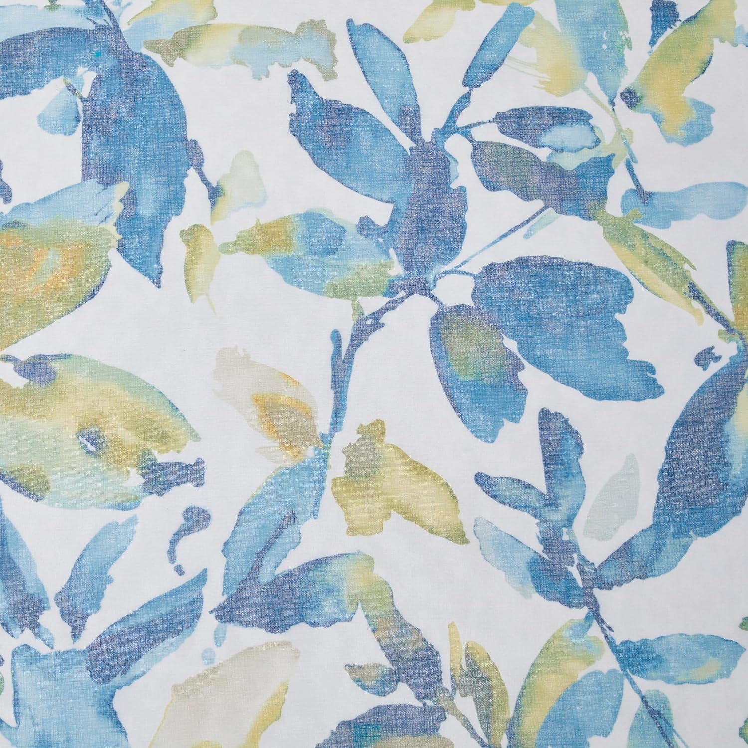Farmhouse Sheer Curtains 84 Inches Long for Living Room,Boho Style Leaf Print Window Treatment Light Filtering Rod Pocket Curtain Drapes for Bedroom 2 Panels Set,50" W x 84" L,Blue Yellow