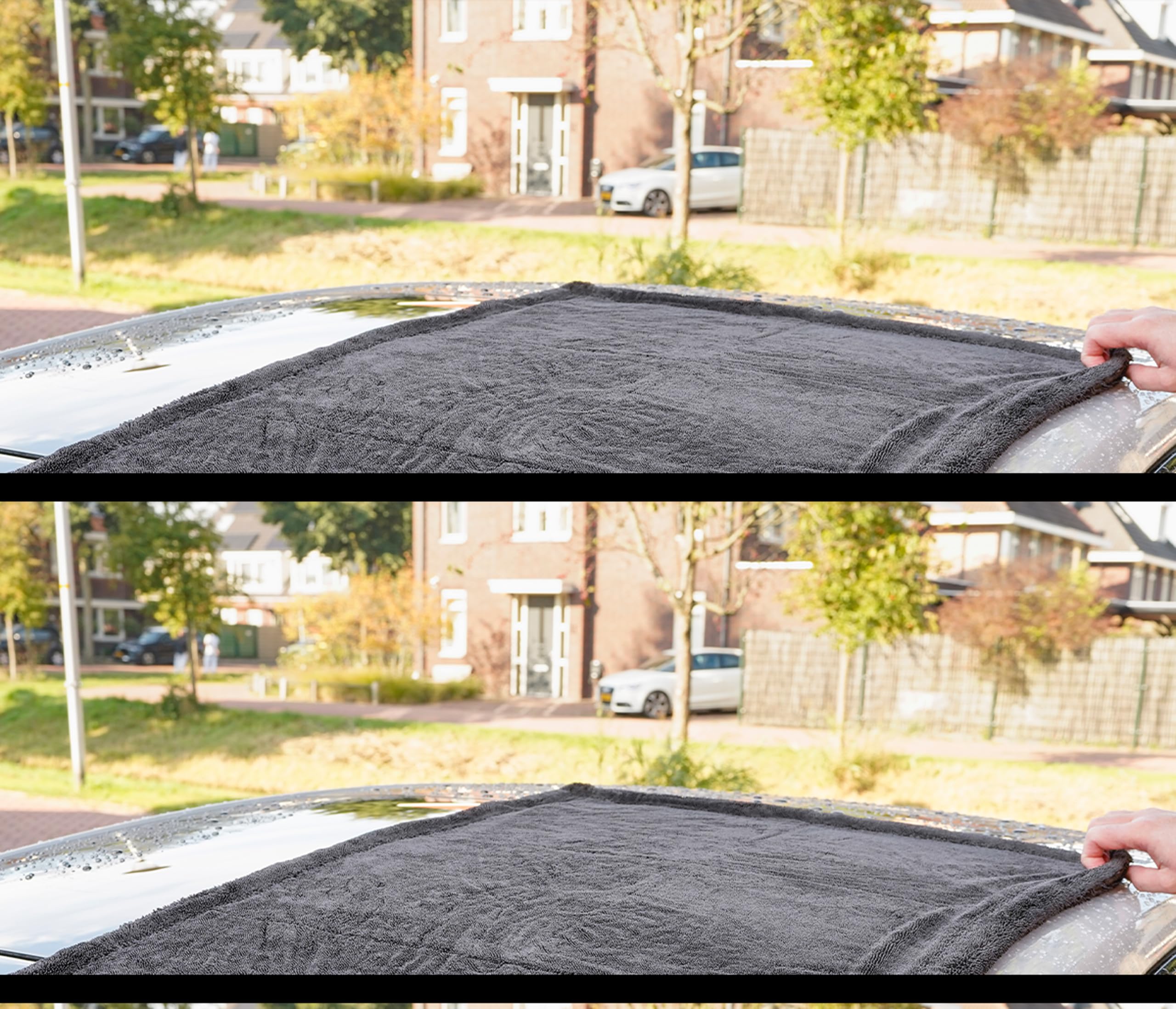 CROP Downforce Auto Trockentuch XXL - Mikrofaser Tuch 2000g/m² - Ultra Saugfähig Poliertuch - Car Detailing Auto Mikrofasertuch Streifenfrei