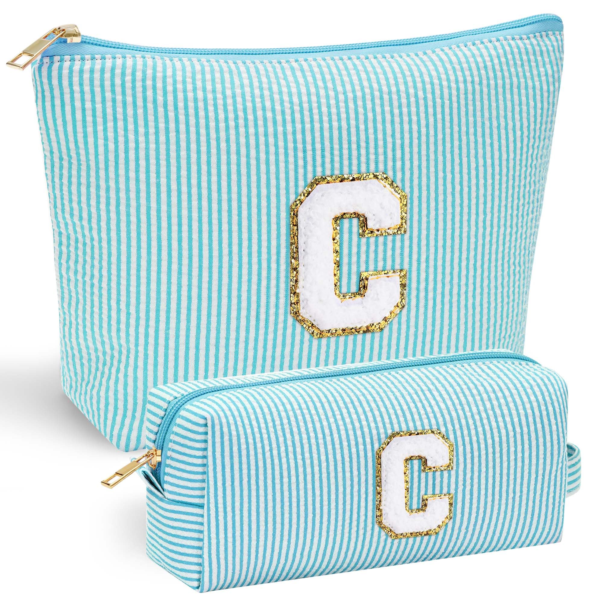 Parima Personalised Gifts for Girls Women - Personalised Make up Bag Initial Make up Bags A Preppy Stuff Birthday Gifts for Women Gift for Girl Womens Girlfriend Teenage Girls Gift Makeup Bag — view 85