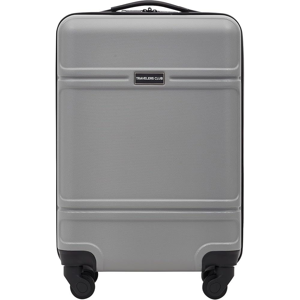 9/mo Finance Travelers Club Skyline Spinner Luggage, Gray, 20Inch