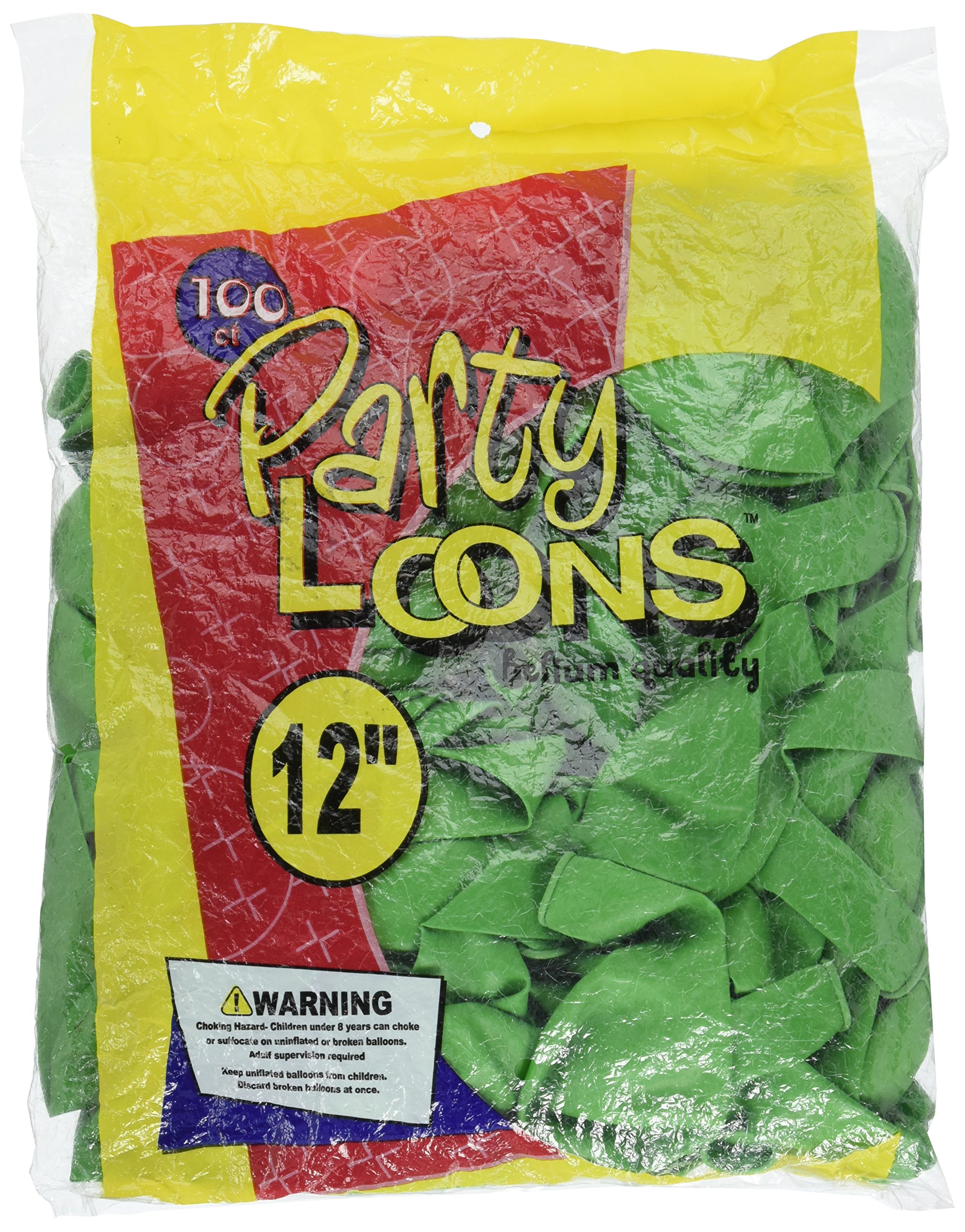 CTI Industries Standard Latex Balloons, 12", Lime Green