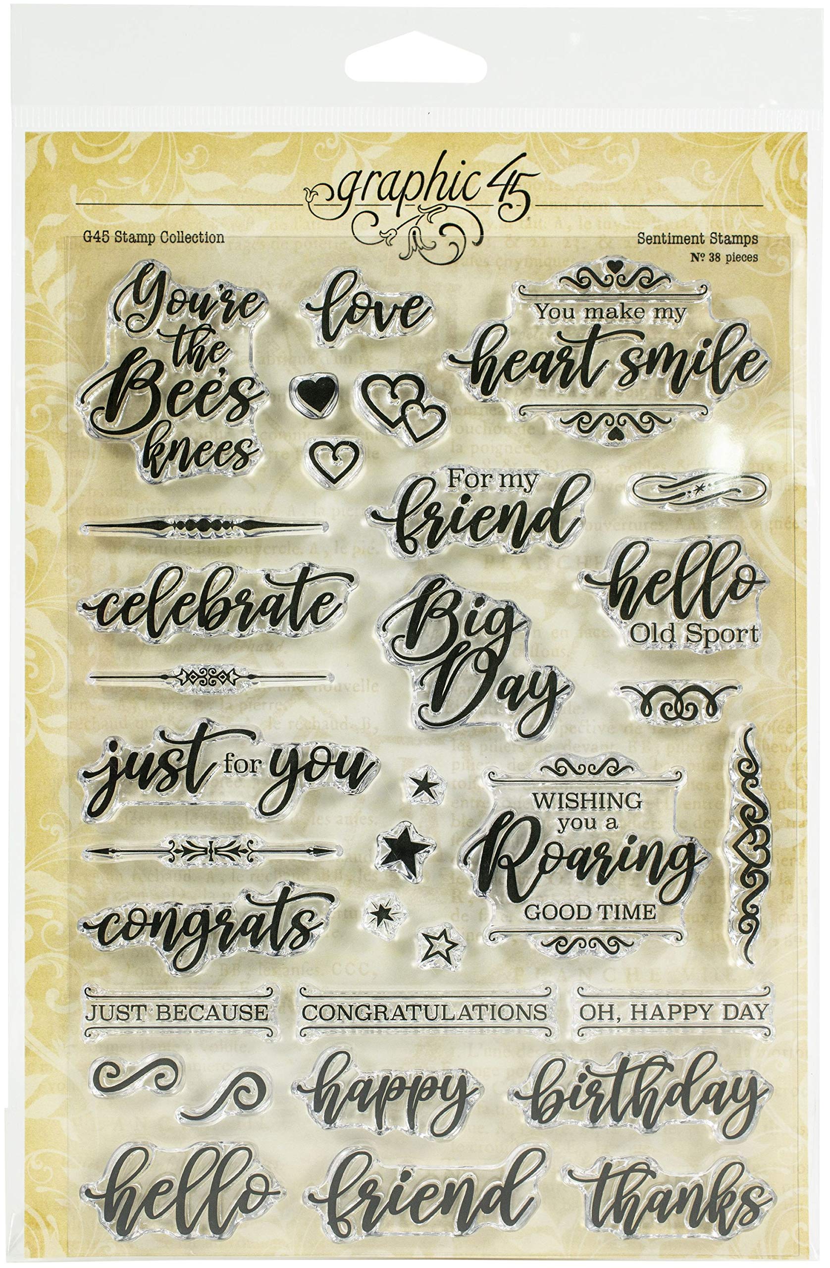 Graphic 45 GR4501984 Sentiment Stamp