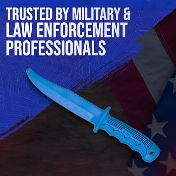 Realistic Rubber Training Knife for Martial Arts - Durable, Lightweight, 12 Length Rubber Practice Knife - Flexible, Chalkable Blade for Scoring - Safe for Defensive Tactics Training - Made in USA
