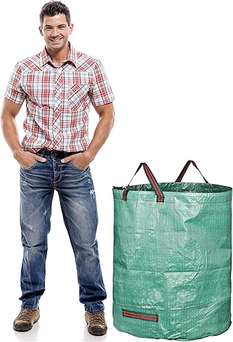 Miniatura 24 de GardenMate Paquete de 3 bolsas de basura reutilizables de 80 galones (H33, 26 pulgadas de profundidad) – Bolsas de basura de patio