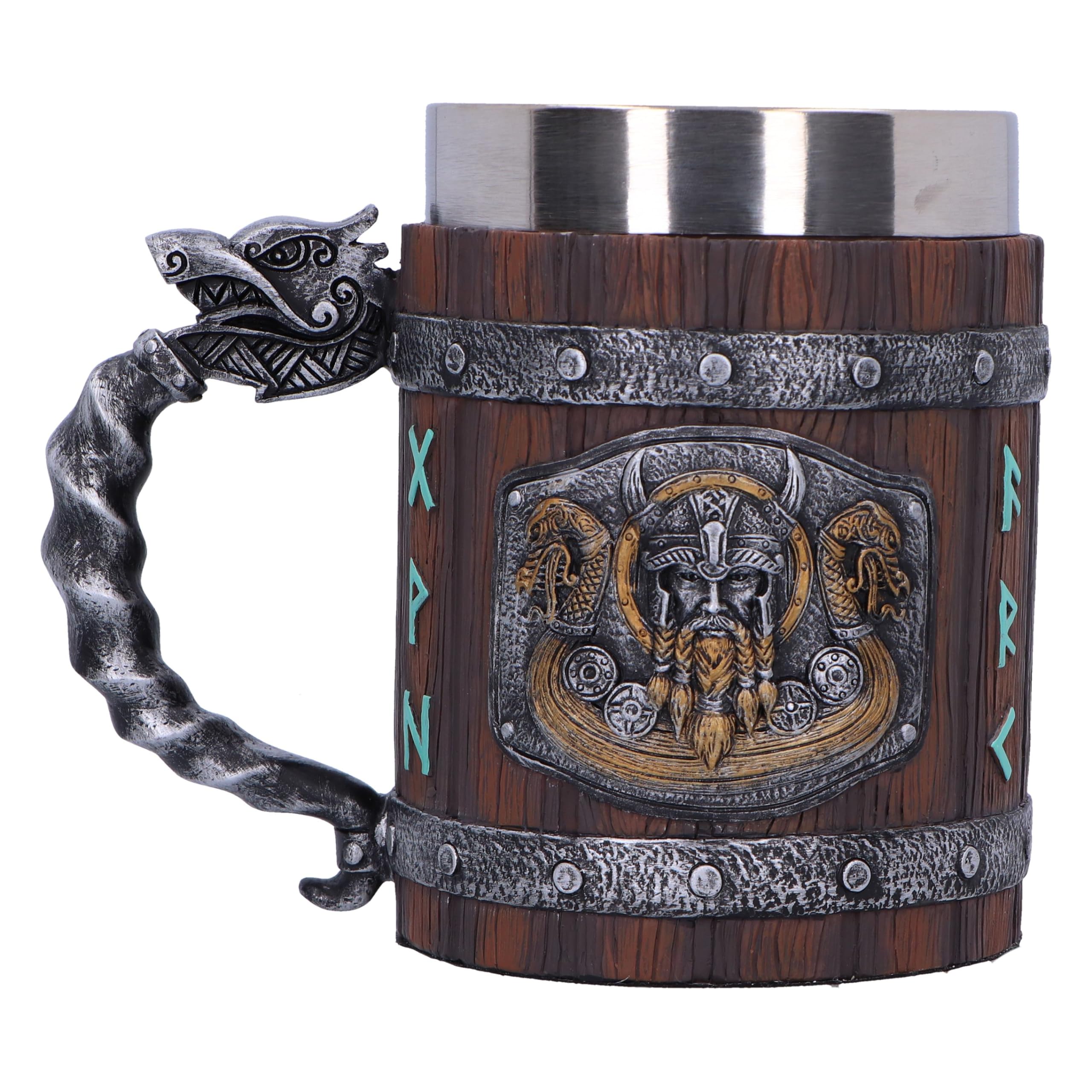 Nemesis Now Boccale Vichingo Drakkar In Bronzo E Acciaio Inox – 15 Cm, Idea Regalo Gotica - 3
