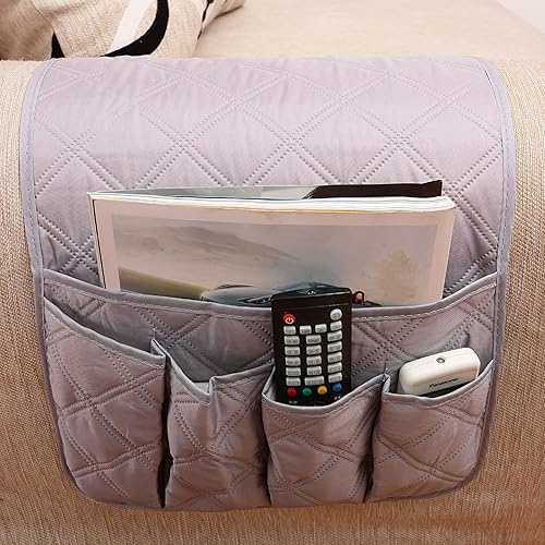 Miniatura 2 de Fundas impermeables para reposabrazos, organizador de brazo de sofá con 5 bolsillos para tablet, revistas, soporte remoto de TV, funda