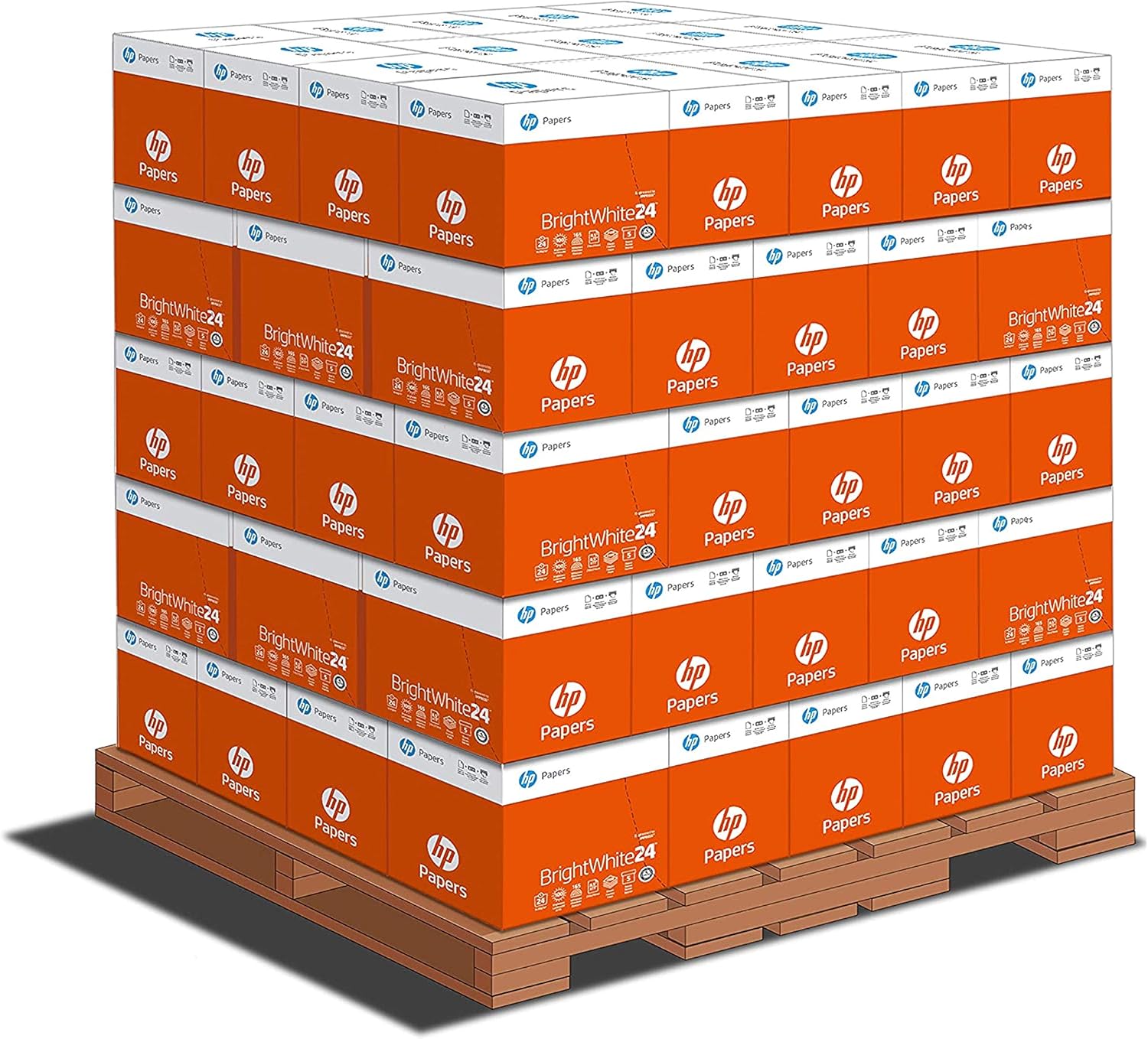 HP Papers Printer Paper | 8.5 x 11 Paper| BrightWhite 24 lb | 60 Case Pallet - 150,000 Sheets | 100 Bright | Made in USA - FSC Certified |203000P : Office Products