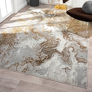 LUXE WEAVERS Marble Swirl Abstract Area Rug, Gray 6x9