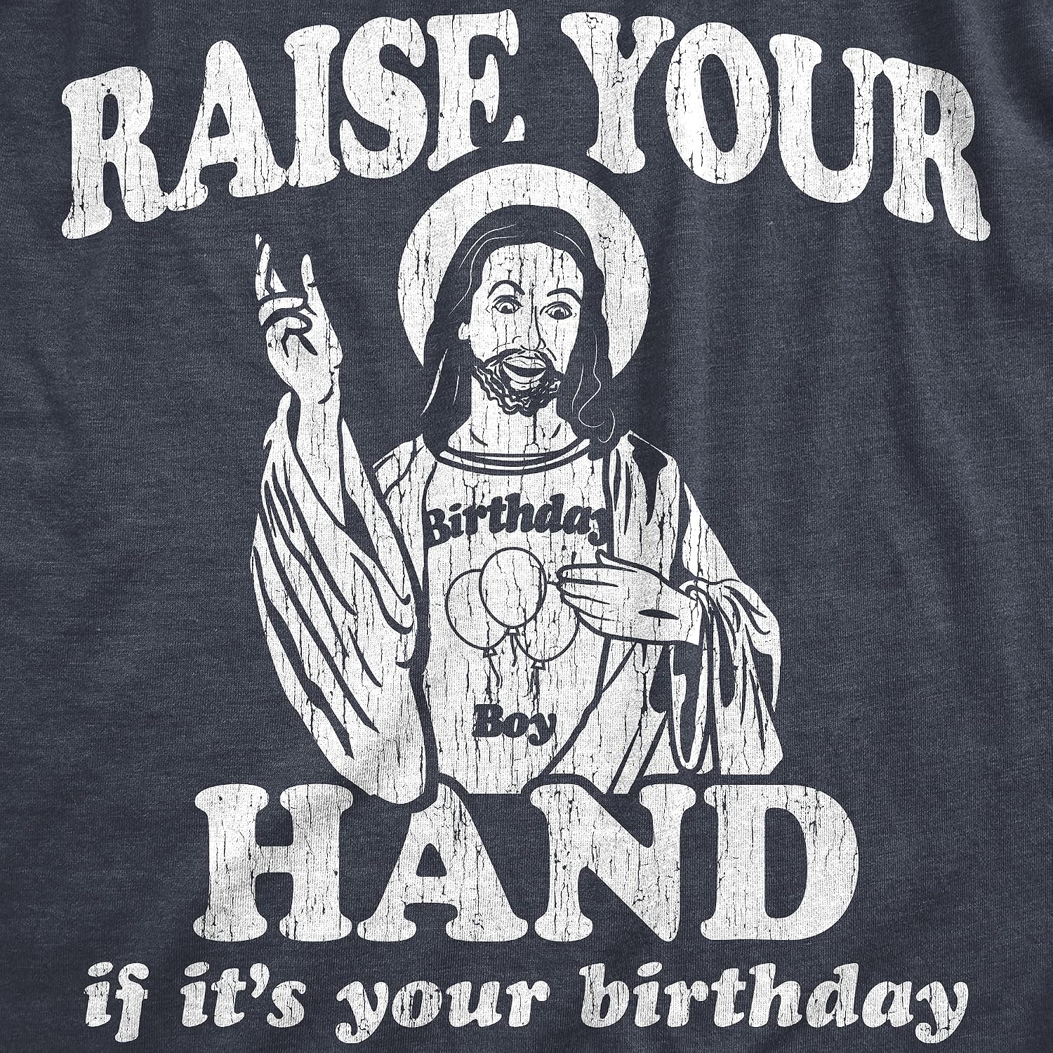 Raise Your Hand If Its Your Christmas Jesus Funny Shirts for Men image 4