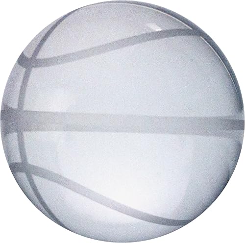 Amlong Crystal Pisapapeles de baloncesto de cristal de 3 pulgadas con caja de regalo