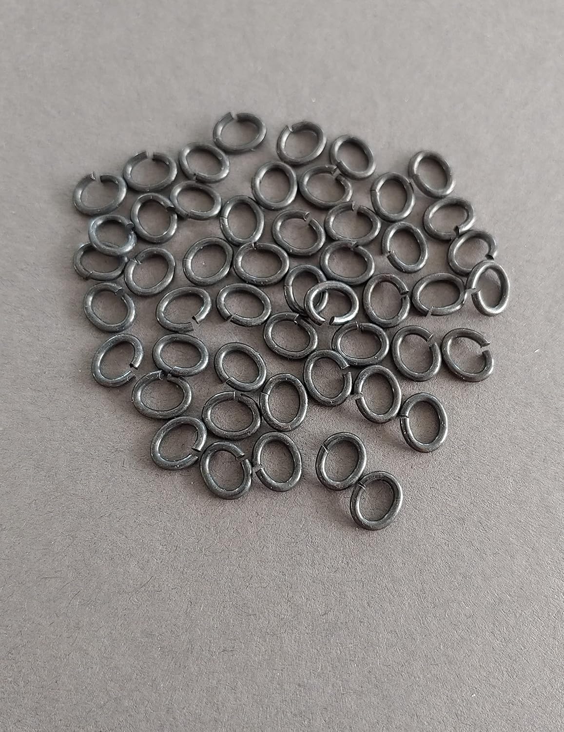 Snapeez II ULTRAPLATE Black Velvet Matte Plate Ring Hard Open Oval Jump Ring 8x6mm Heavy Gauge (Pk 50) Jump Rings. The Ultra Secure No Solder Jump Ring. Made in USA.