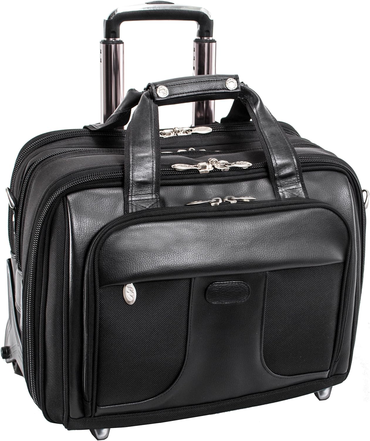 McKLEIN 17" Nylon Patented Detachable -Wheeled Laptop Overnight with Removable Briefcase- CHICAGO
