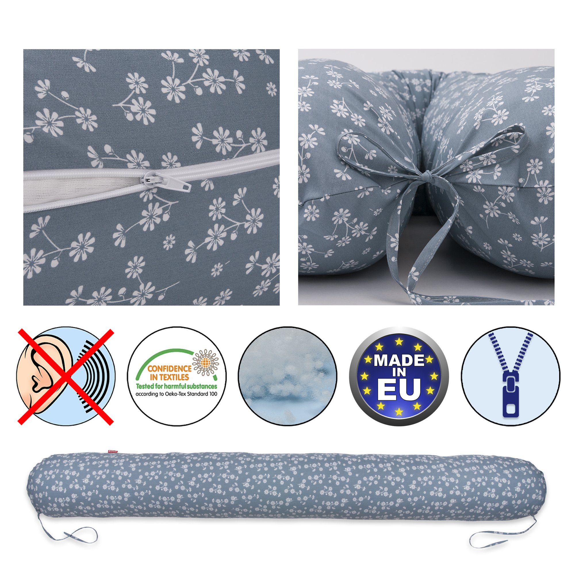 - Scamp - Cuscino universale per allattamento e gravidanza, con fodera in diverse fantasie