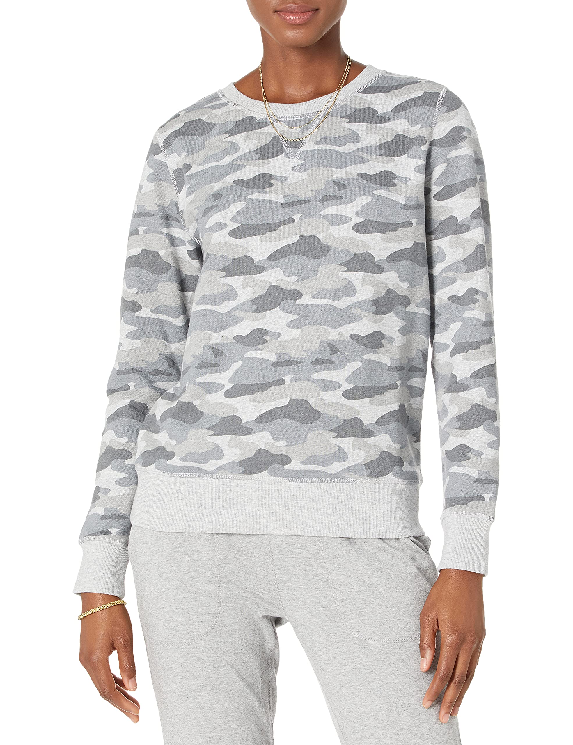 Amazon Essentials Felpa Girocollo in Pile di French Terry (Taglie Forti Disponibili) Donna