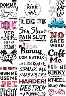 30 BDSM Temporary Tattoo Sexy Naughty Kinky Adult Fake Sticker