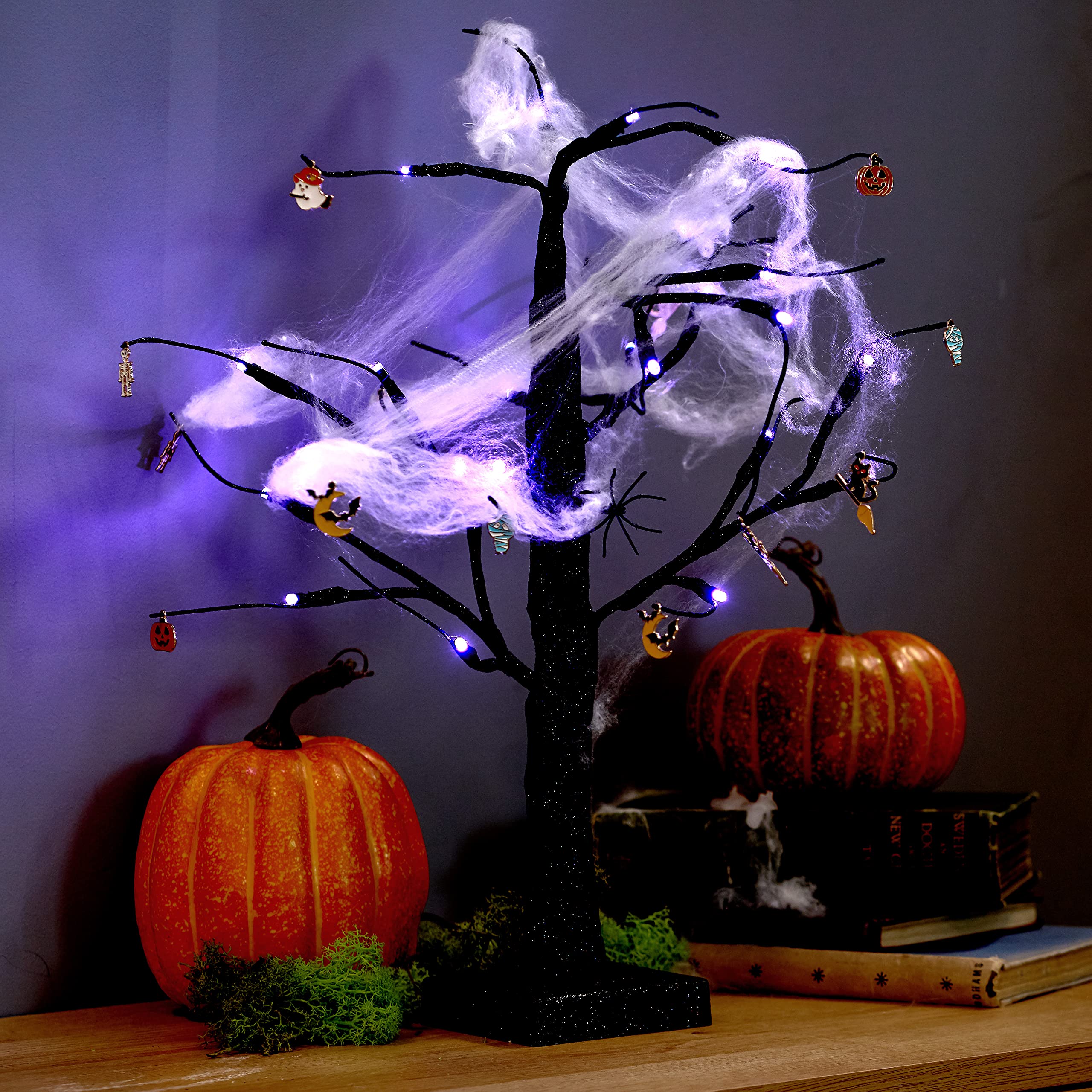 Decorazioni di Halloween per interni, confezione da 2 pezzi, albero di