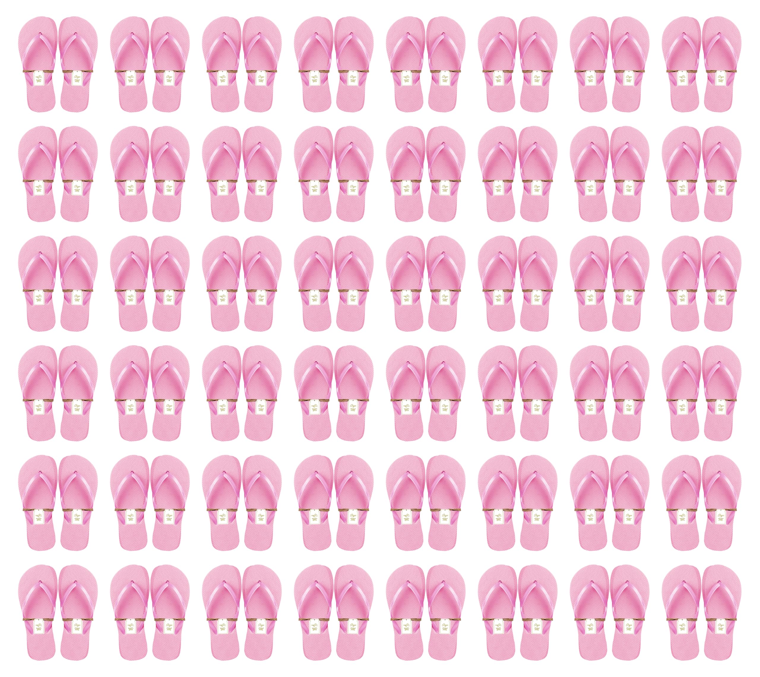 WinterlaceBulk Flip Flops for Weddings, 48 Pairs, Reception Guest Slippers, Men Women Destination Beach Pool Wholesale Pack