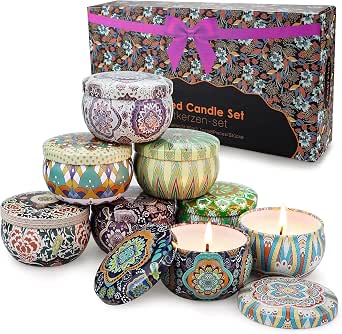 TAVADA Coffret 18 Bougies Parfumées En Cire De Soja - Parfums Enivrants Pour Aromathérapie, Décoration Maison - Cadeau Idéal Fête Des Mères, Noël