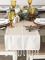 Vista 3 de DII Camino de mesa tejido Dobby Bordered Dobby, 15 x 108, piedra, 1 pieza