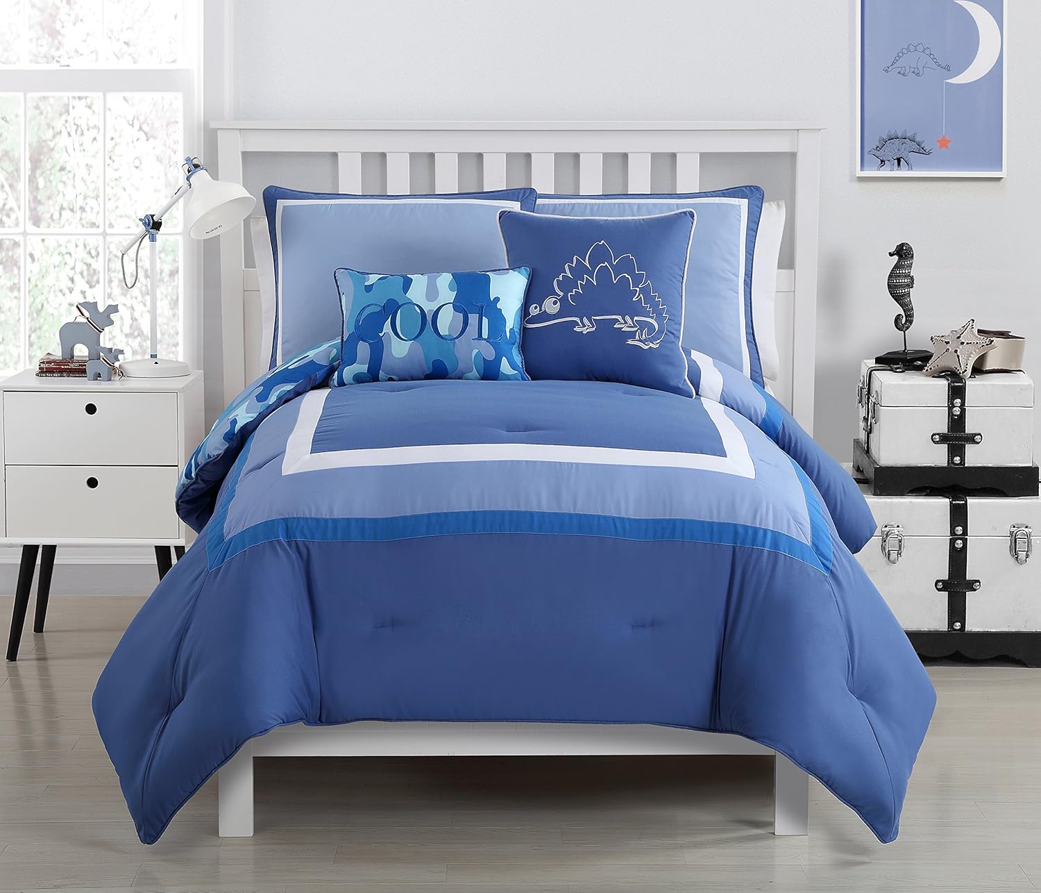 Twin XL Comforter Set Vibrant Hotel Design, All Season