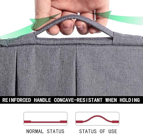 Miniatura 7 de V Voova 11 11.6 12 12.5 13 13.3 14 15 15.6 pulgadas, funda de transporte para portátil resistente al agua, bolsa de computadora, cubierta protectora