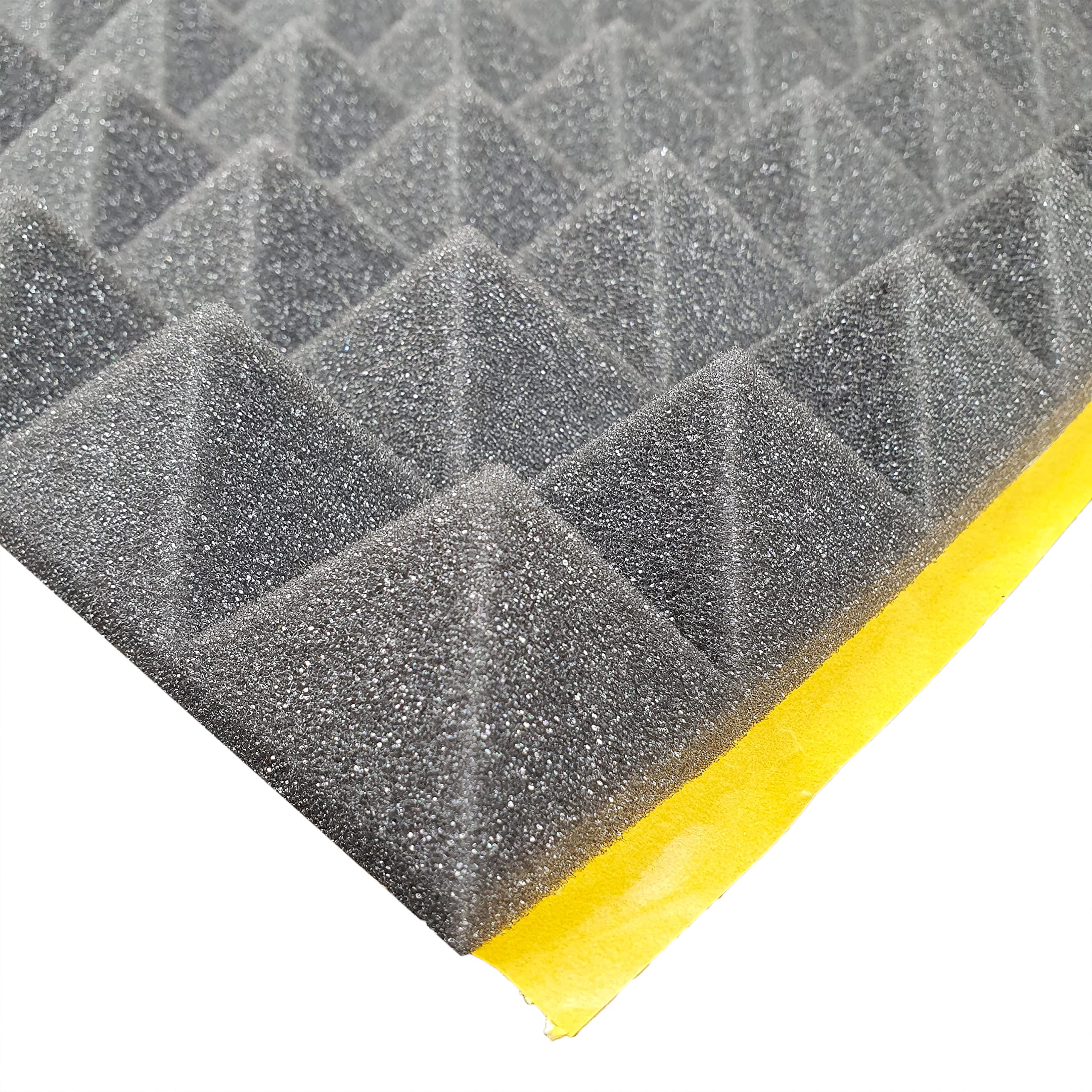 Akustikschaumstoff Selbstklebend Pyramiden Matte 100x200 x 4 cm von GMP Tech beauty of sound - Dämmung Schaumstoff zum gaming zimmer - Schallschutz wand im musikstudio - Acoustic foam - Echo absorber