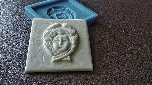Antique woman cameo 3D tile mold, Silicone mould, cameo applique, concrete mold, cement mold, vintage tiles, antique tiles, mould for resin