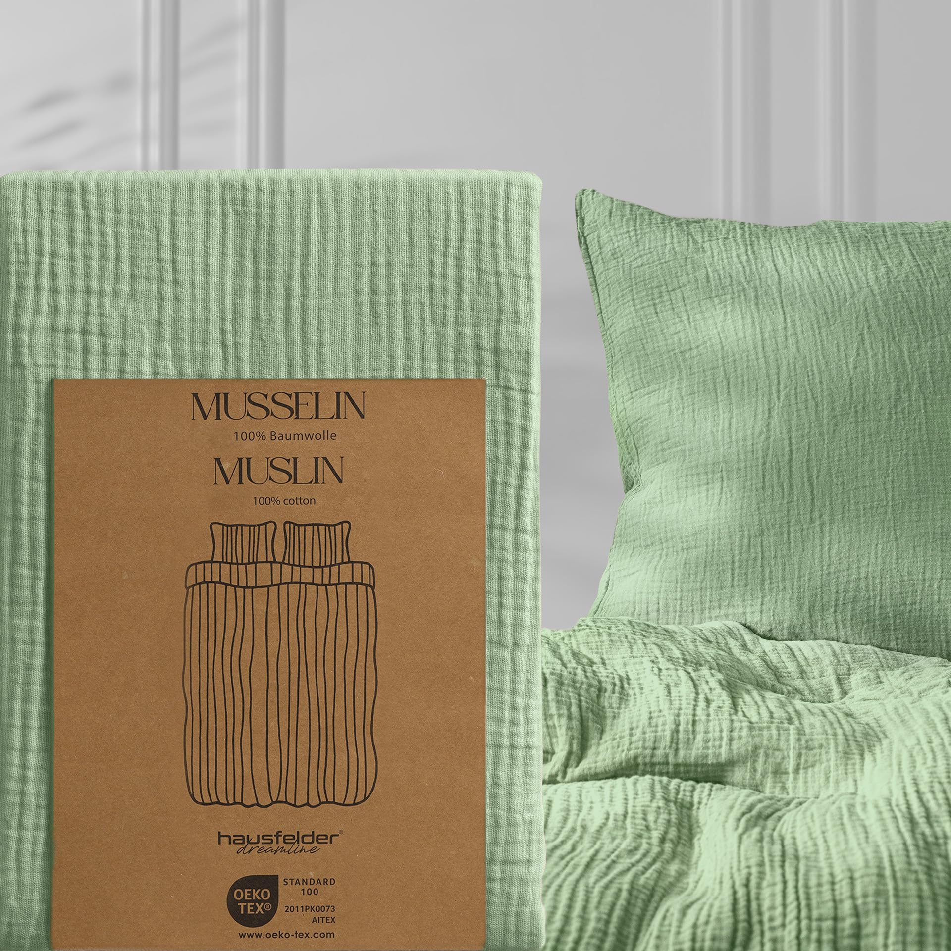 Hausfelder Parure De Lit 200x200 Cm & Housse D’Oreiller 2 X