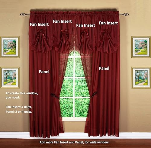 Vista 119 de Today's Curtain - Cortina Emelia de gasa original, panel de 84 pulgadas, negro, 60 pulgadas de ancho x 84 pulgadas de largo