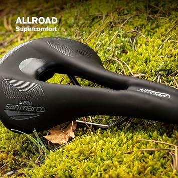 Selle San Marco Allroad Supercomfort Racing Saddle: Black/Black Wide (L3)