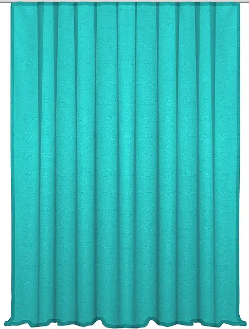 Dubbel bredd gardin: Silk lance övergardin 300x245 cm turkos