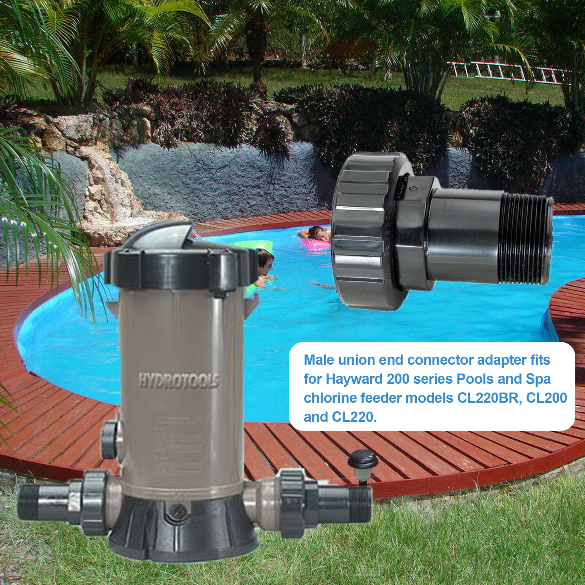 SP1500UNMPAK1 Endverbinder-Set Für Hayward Chlorinator – MIP ABS, Ersatz Für CL200, CL220 Serie, 2 Stück