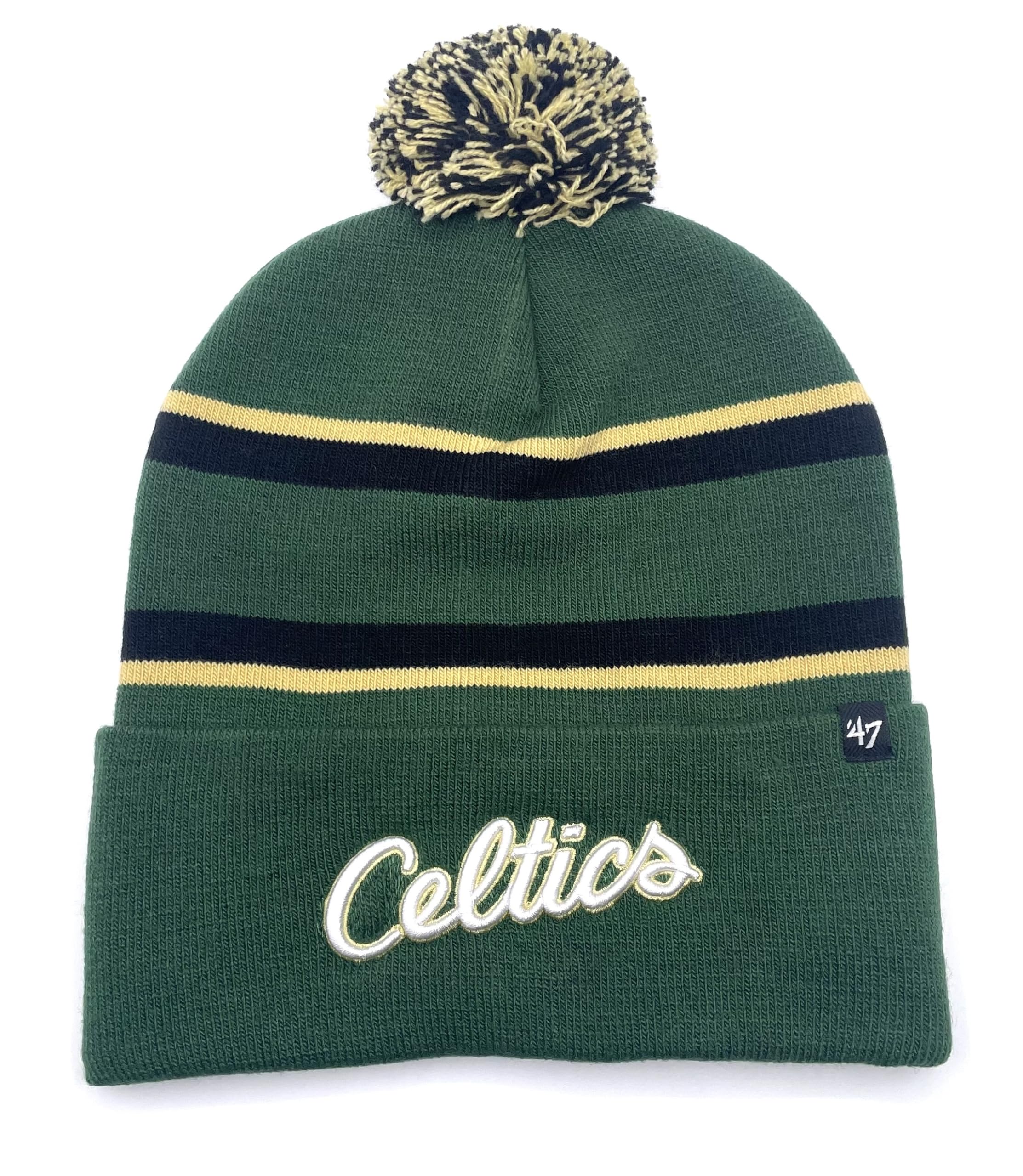 47 Officially Licensed Boston Celtics Classic Edition Cuffed Knit Pom Beanie Basketball Team Logo Hat