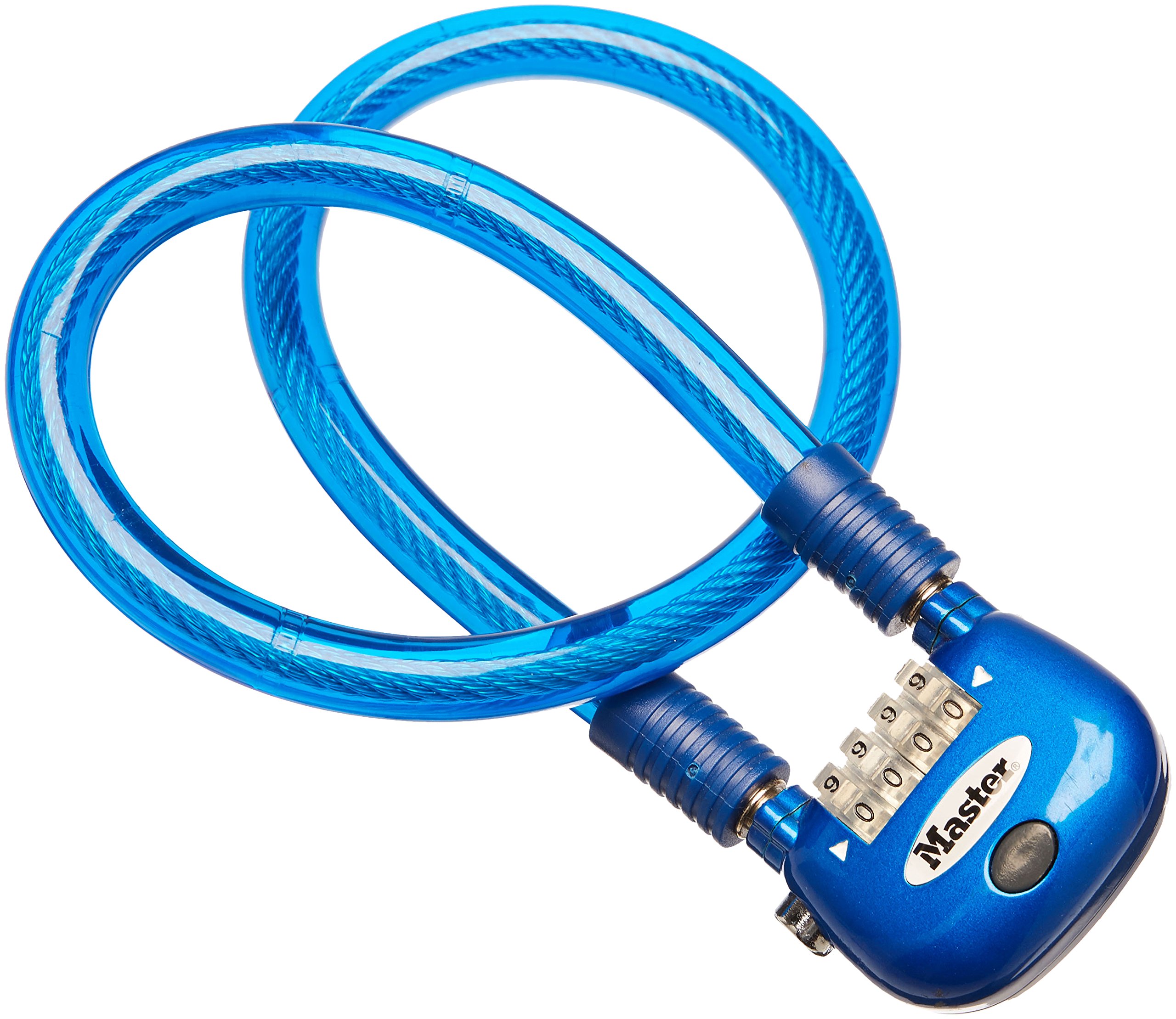 Master Lock 8213 FA003550801 Kabel antykradzieżowy z wbudowanym światłem Niebieski
