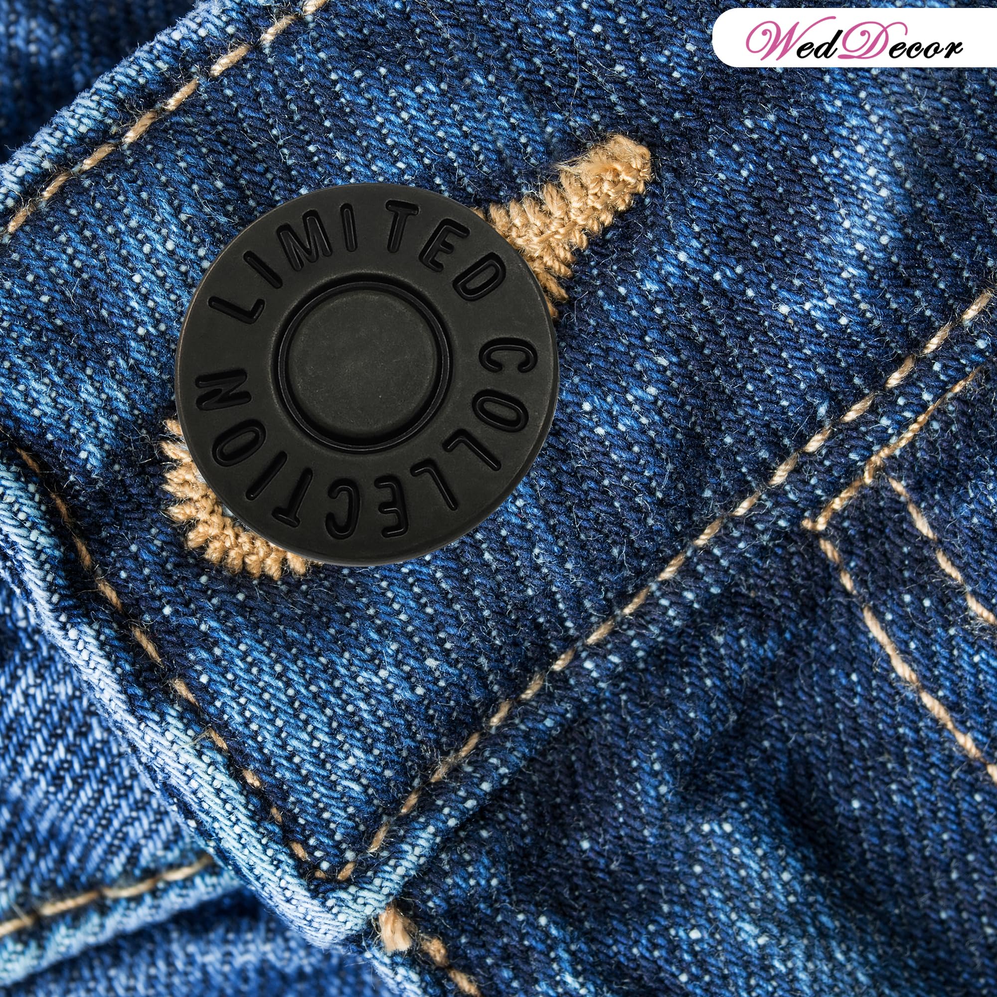 WedDecor Metallo Jeans Bottoni Ricambio Fissaggio Elementi di