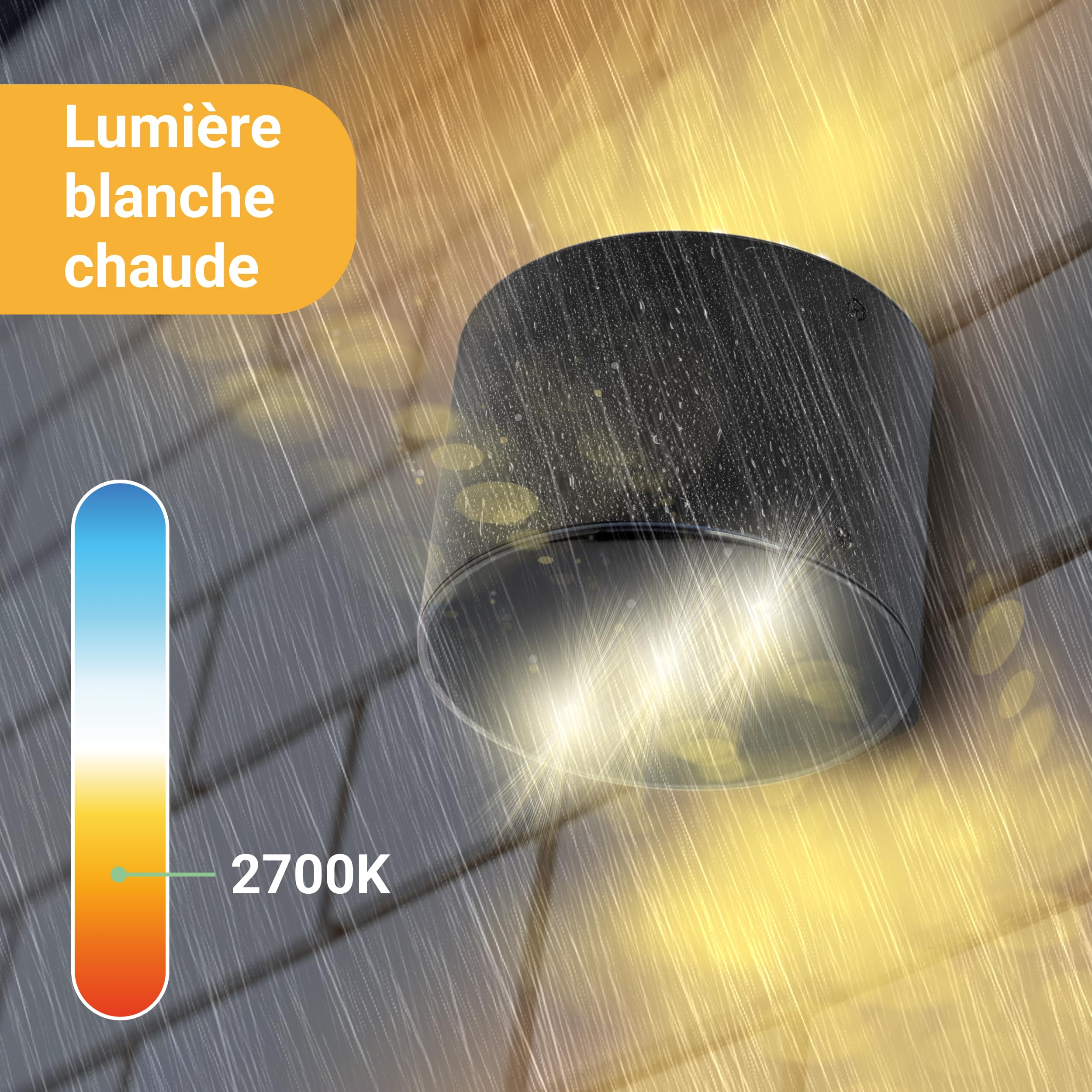 Proxinova Applique Murale Exterieur Solaire LED, Lampe à Double Luminaire Exterieur avec Capteur Crépusculaire Pour l'éclairage de Jardin Solaire, Lampe Solaire d'extérieur Étanche IP65, Lot de 2