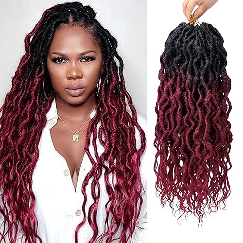 Miniatura 18 de LOSMOEER Cabello de ganchillo sintético de 12 pulgadas, 7 paquetes de cabello de ganchillo Goddess Locs para mujer, trenzas de ganchillo suaves