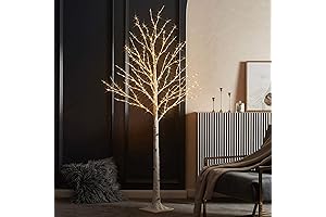Lighted Twig Birch Tree Holiday Decoration