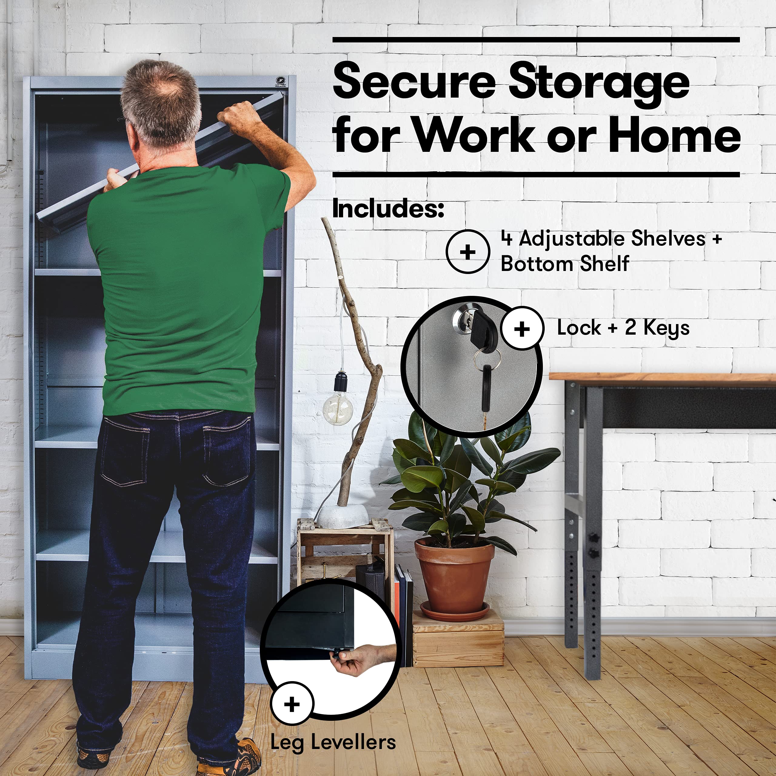 Buy Fedmax Metal Garage Storage 71inch Tall Large Steel