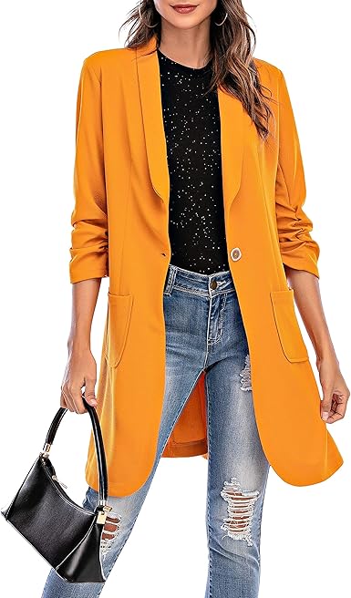 long blazer womens amazon